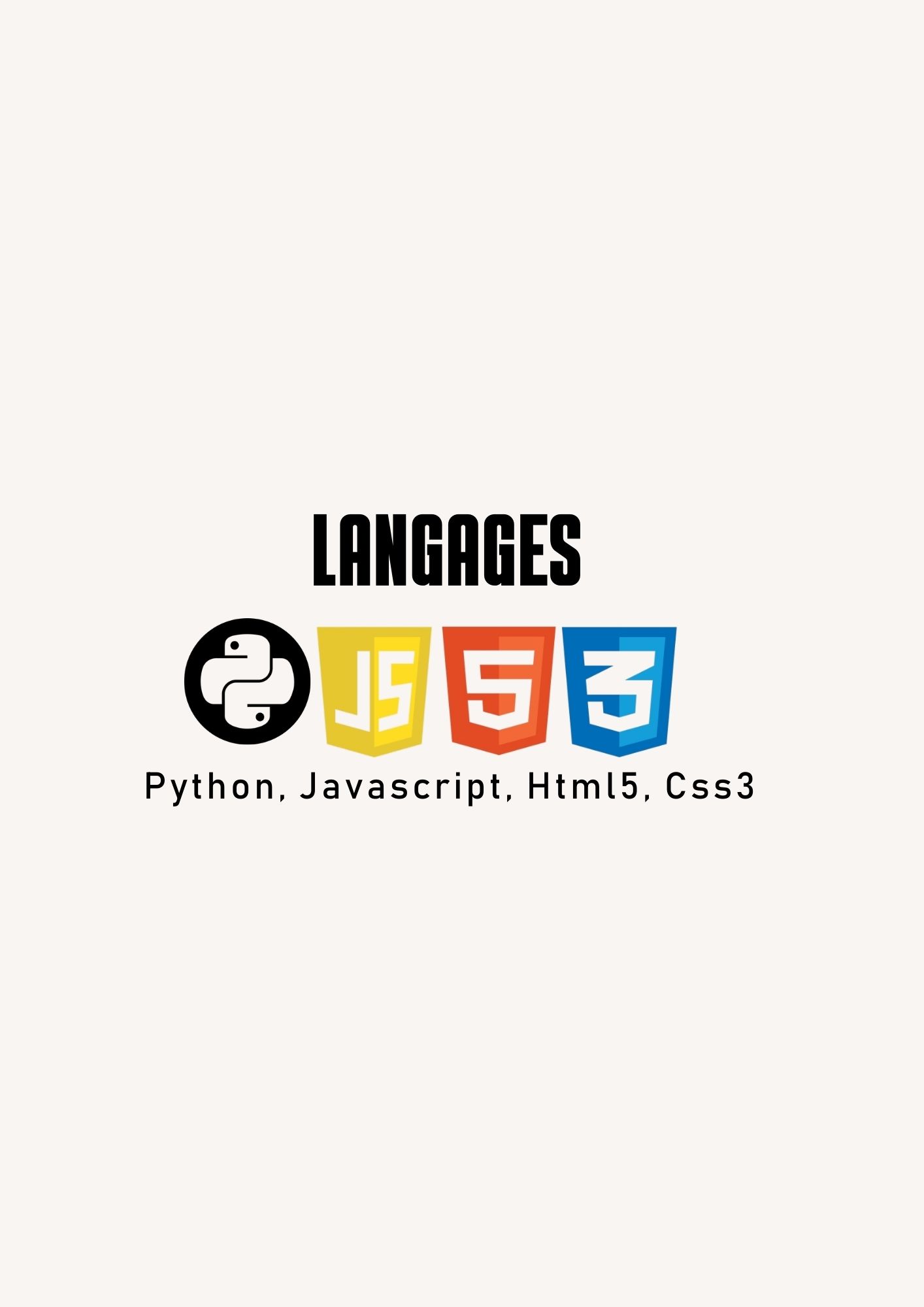 logo HTML5, CSS3, PYTHON